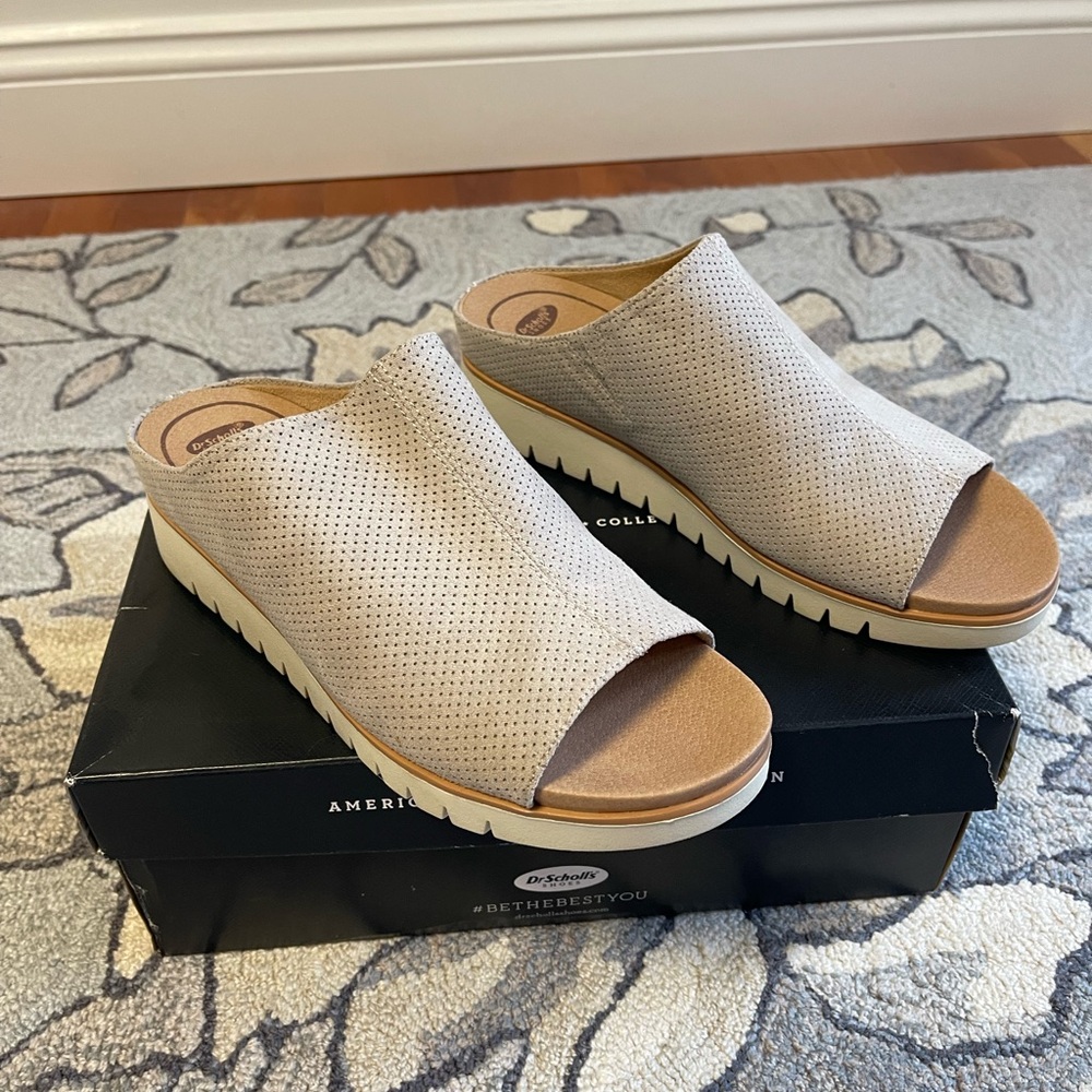 Dr. Scholl's Cream Perforated Mules